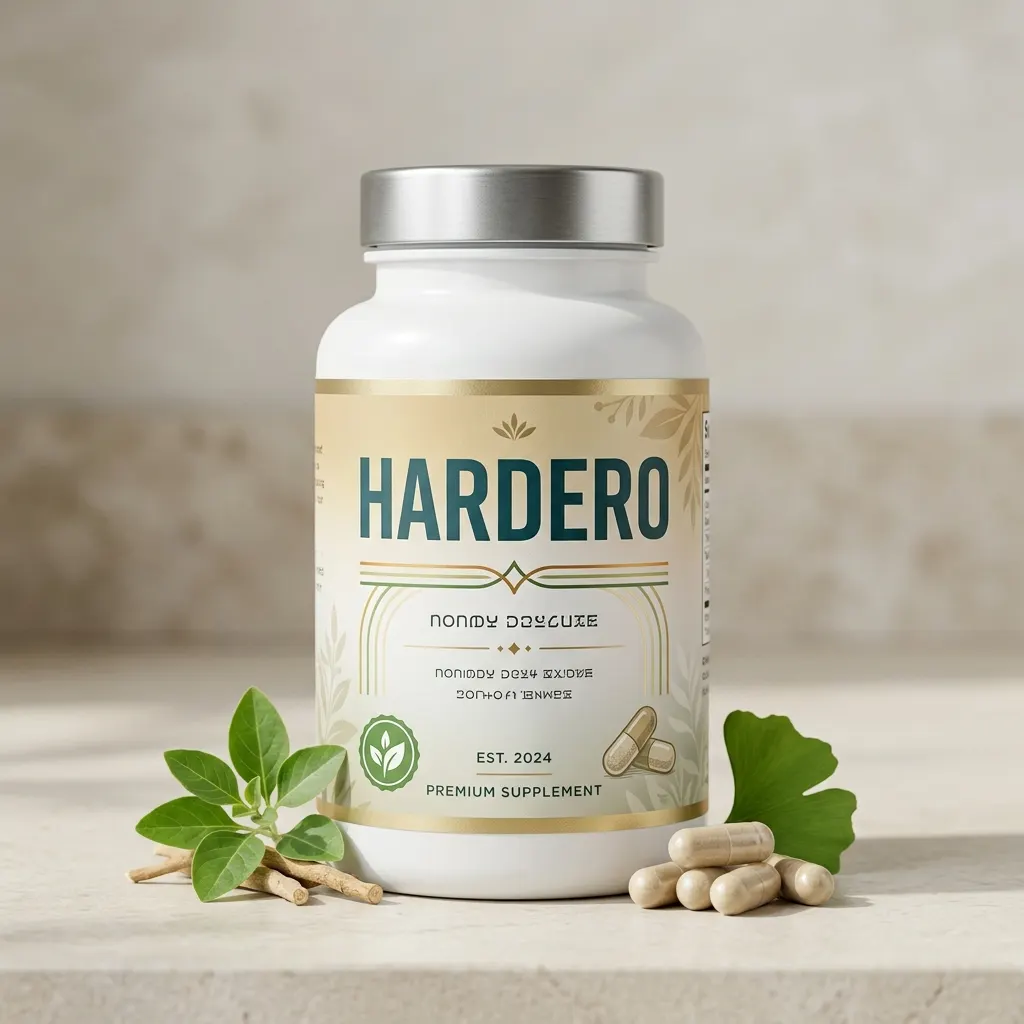 Hardero dark navy supplement bottle - men's daily health supplement capsules NZ